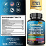 CalmMag Supplement Facts showing 250 mg magnesium per two-capsule serving