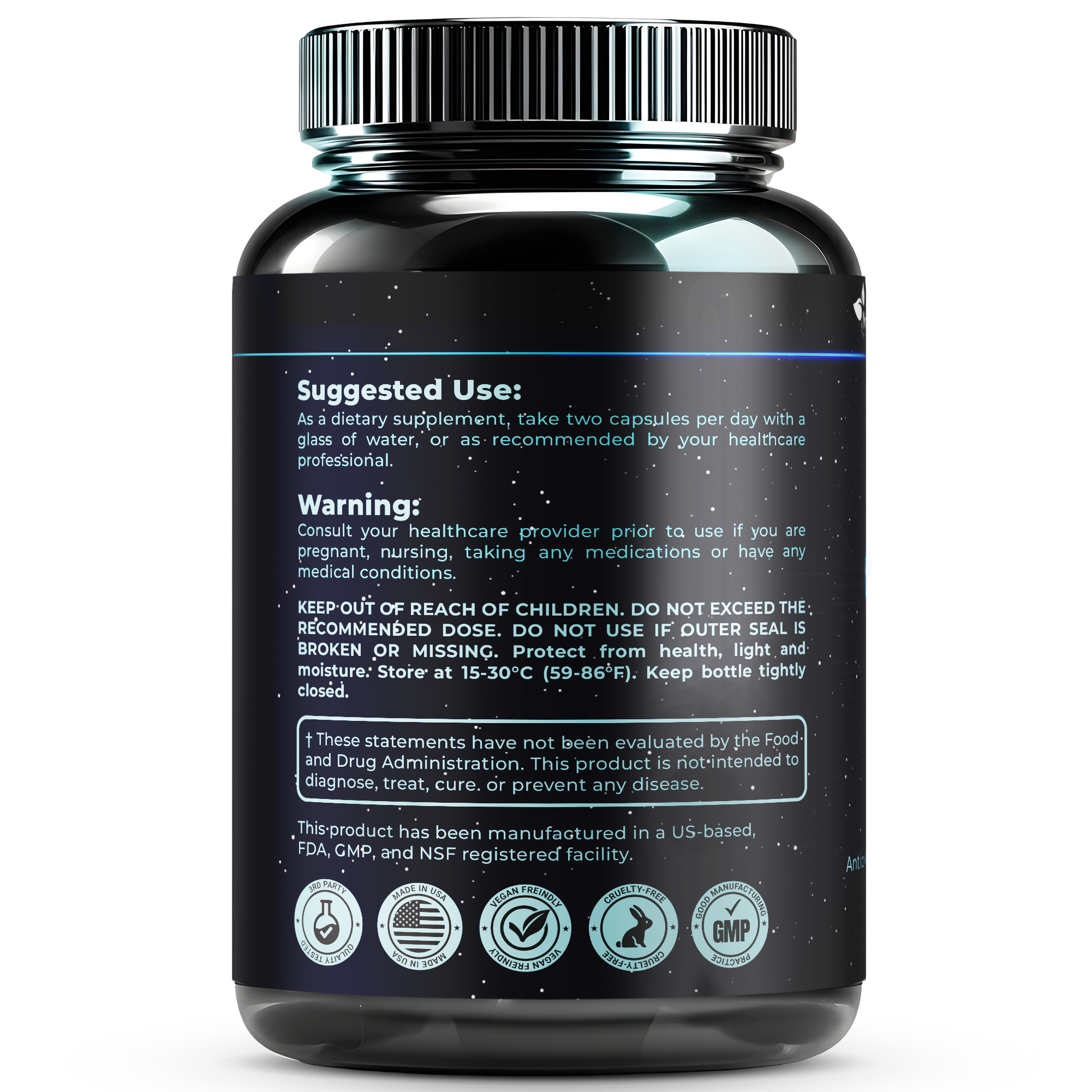 NAD Supplement NR with Resveratrol, Quercetin and TMG 60 Capsules