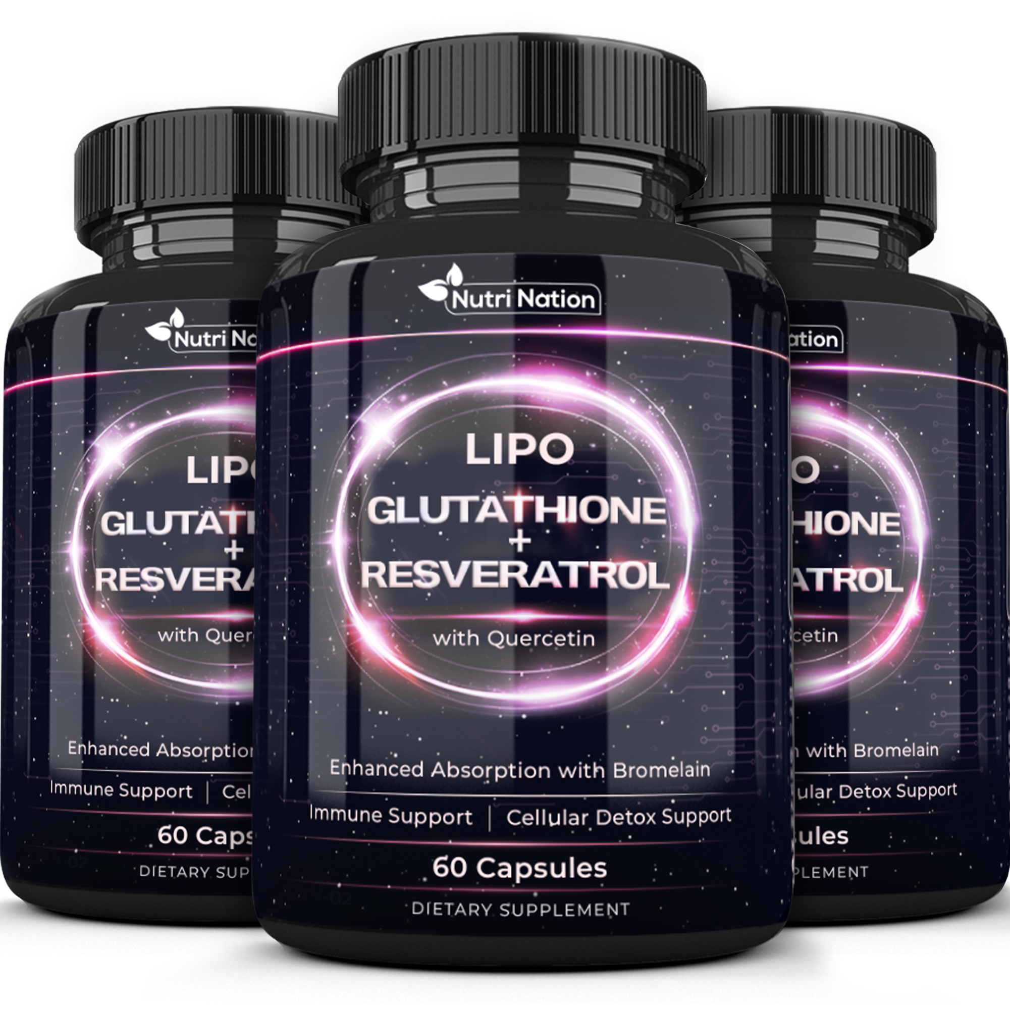 Liposomal Glutathione Supplement with Resveratrol & Quercetin 60 capsules