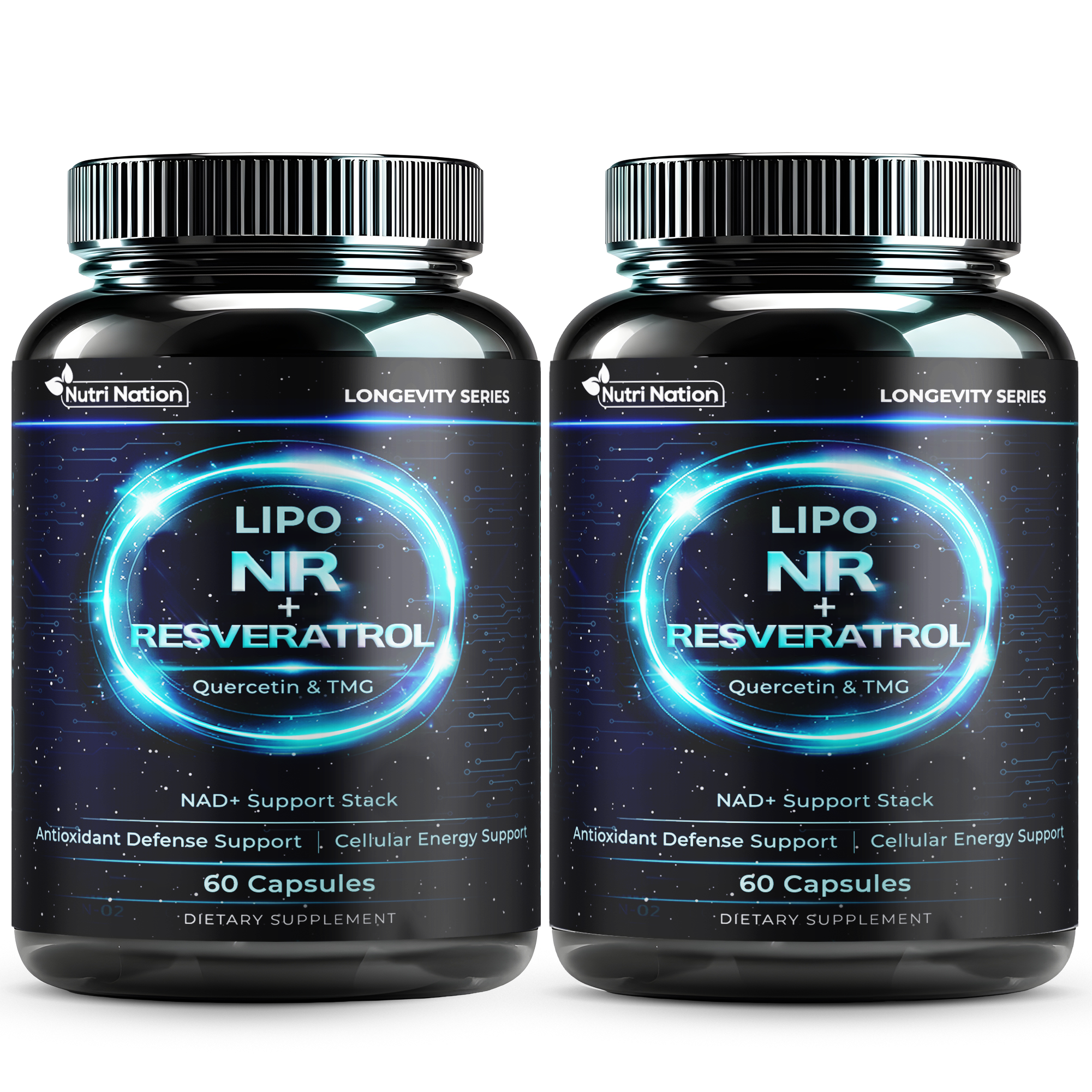 NAD Supplement NR with Resveratrol, Quercetin and TMG 60 Capsules