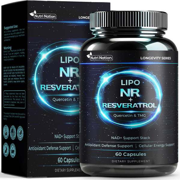 NAD Supplement NR with Resveratrol 60 Capsules