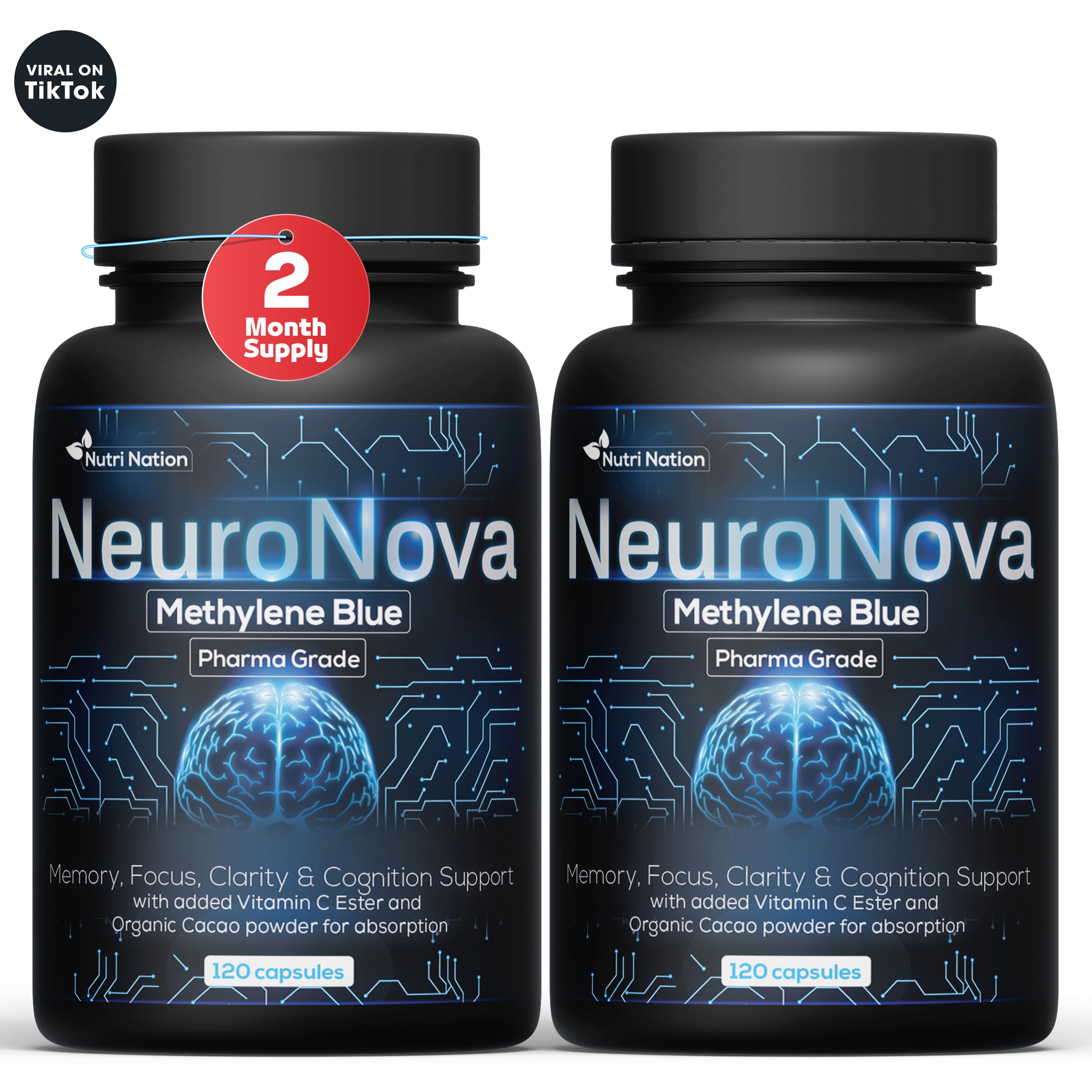 Methylene Blue USP Pharmaceutical Grade Capsules for Cognitive Support ...