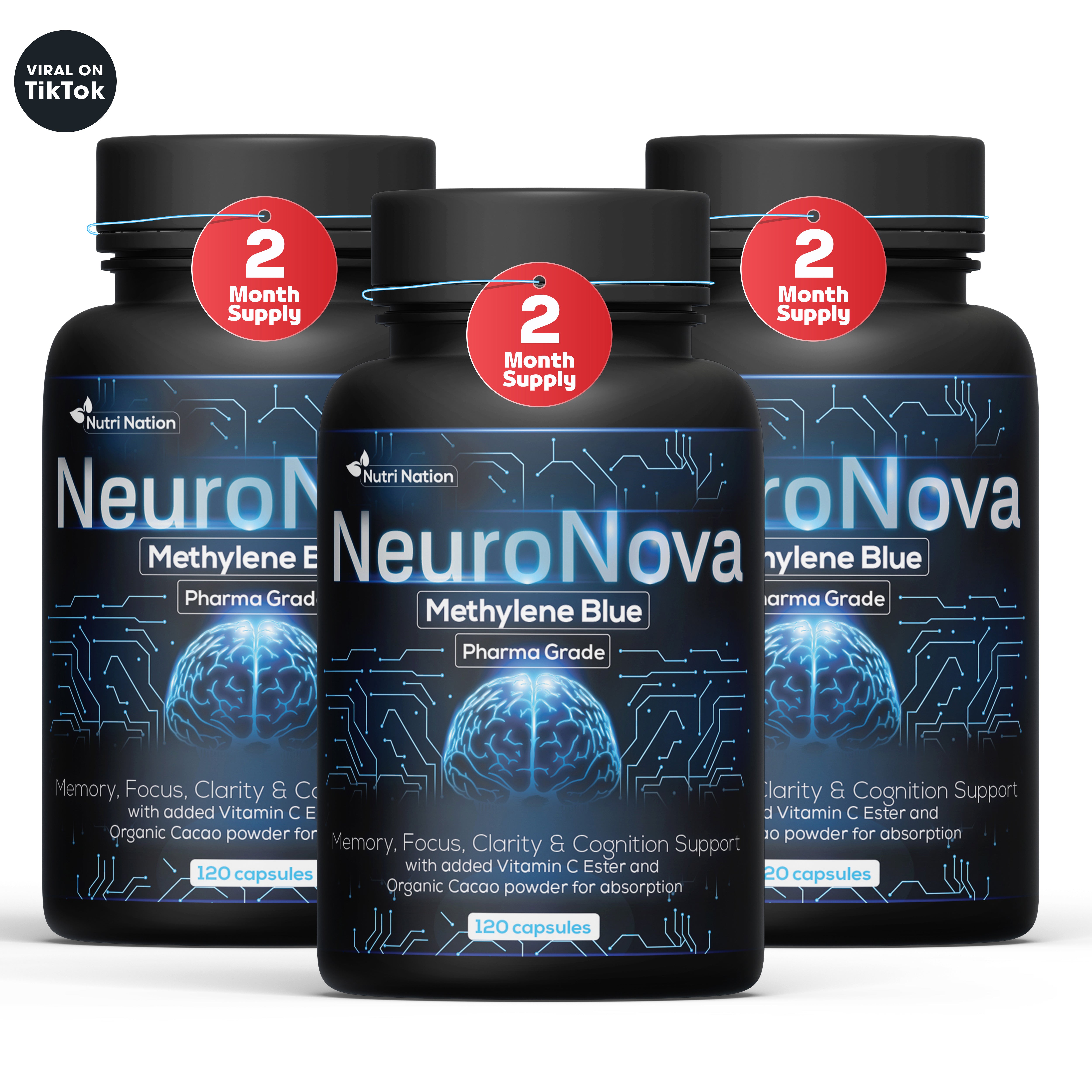 Methylene Blue USP Pharmaceutical Grade Capsules for Cognitive Support ...