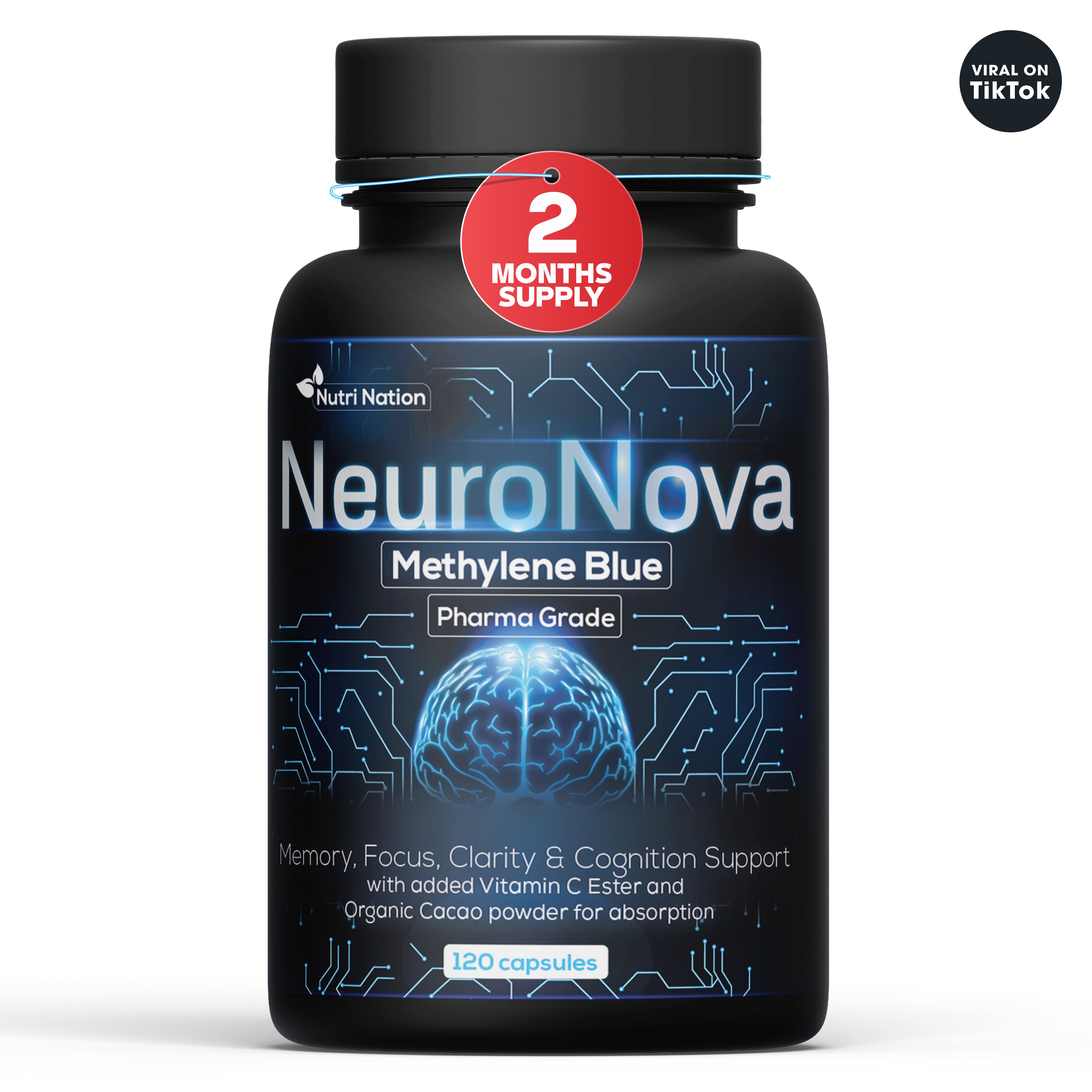 Methylene Blue USP Pharmaceutical Grade Capsules for Cognitive Support ...