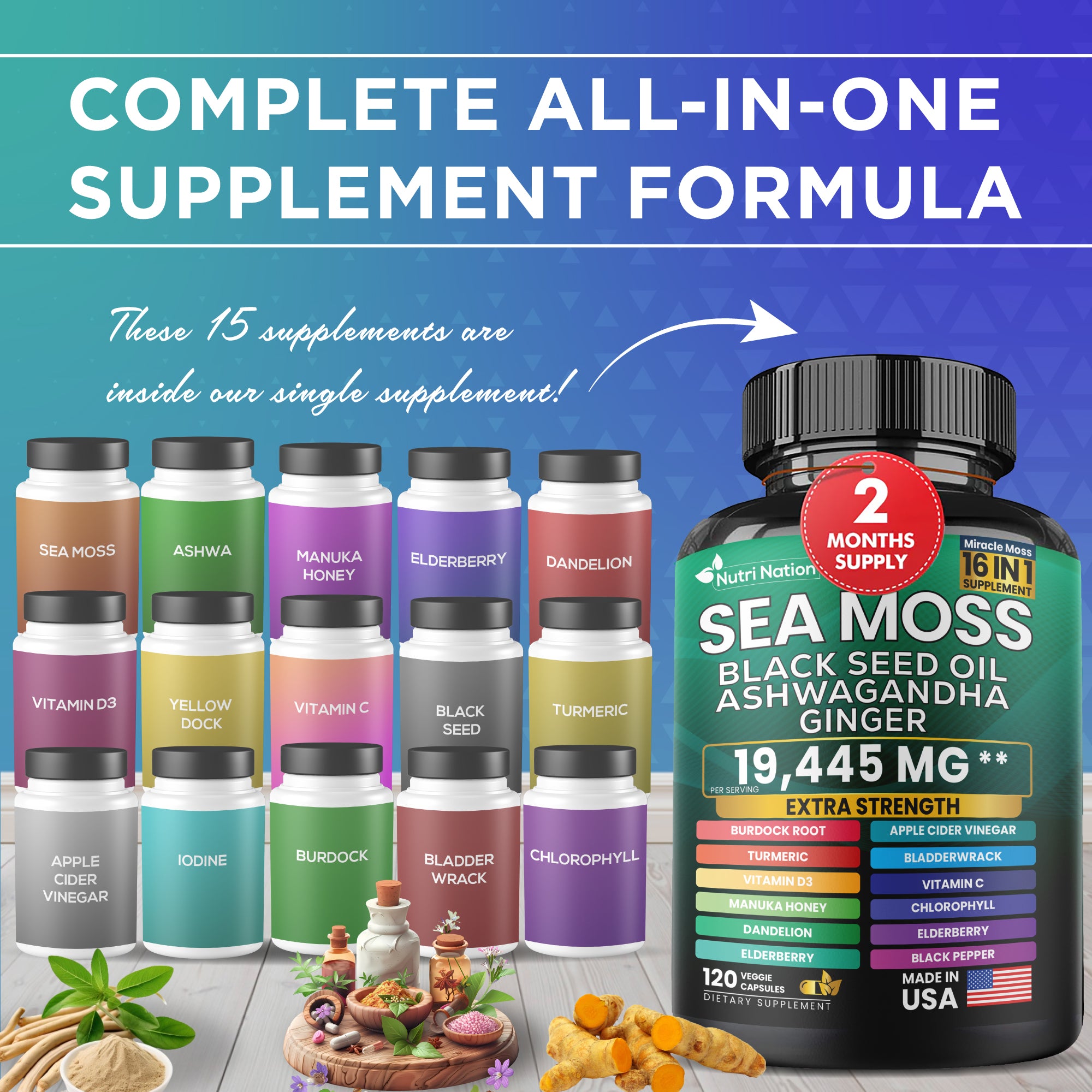 Premium Sea Moss Shilajit and CalmMag Combo