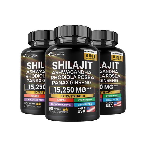 Dynamic Vitality Bundle Sea Moss 7000mg Black Seed Oil 4000mg Ashwagandha 2000mg Ginger & Shilajit 9000mg Rhodiola Rosea 61000mg Panax Ginseng 1500mg All in 1