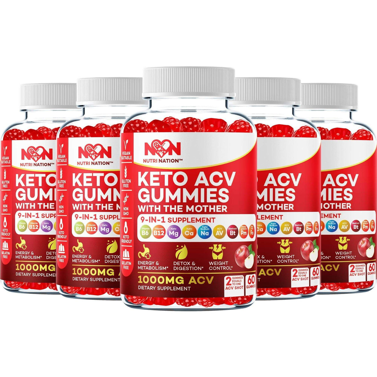 Keto ACV Gummies 5 bottle bulk special offer- Nutri Nation